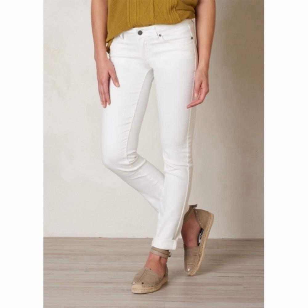 Prana Kara White Jean 6/28 Full Length Minimalist Casual